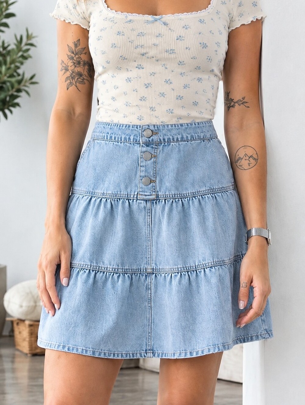 Lone Star Denim Skirt – XS-S